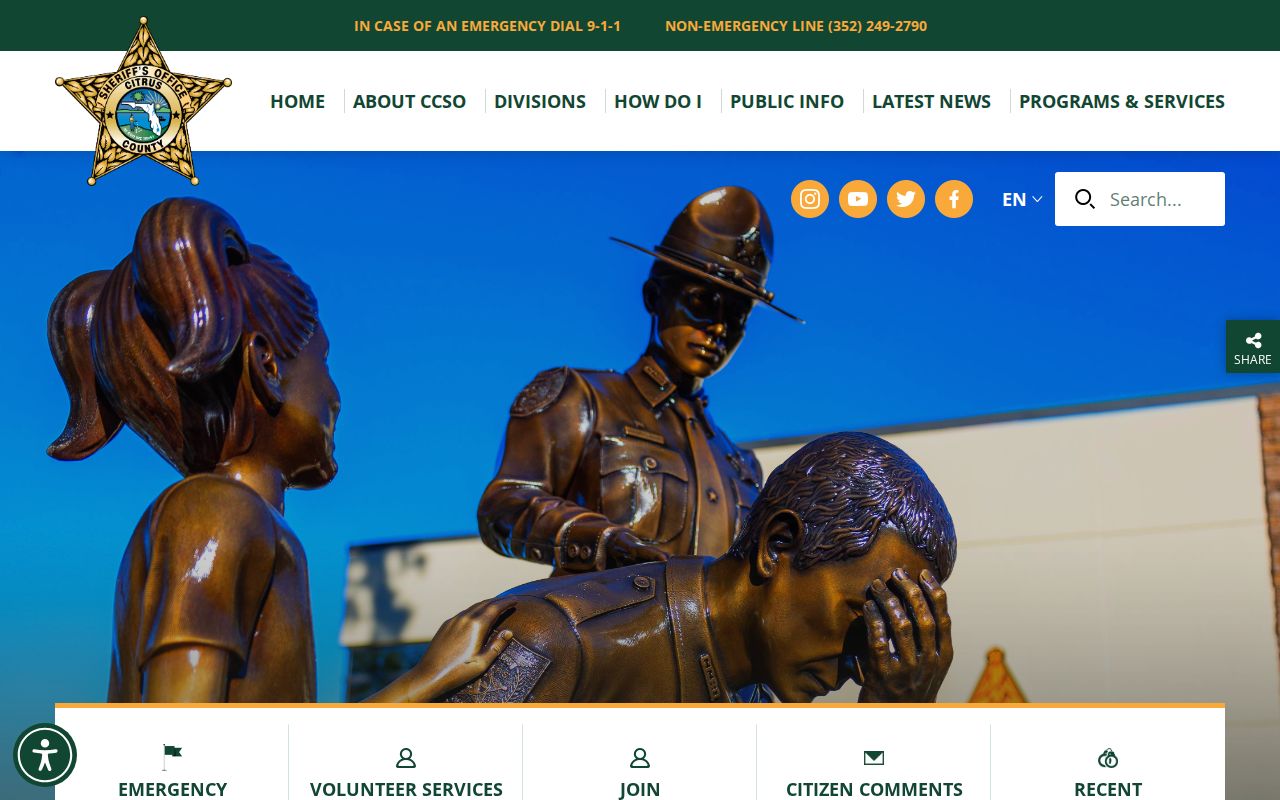 Citrus County Sheriff's Office official arrest history and records website